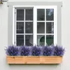 Fleurs décoratives 18 paquets de fausses plantes de lavande artificielles d'extérieur, faux bouquets résistants aux UV pour la décoration extérieure de porche de jardin de maison