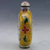 Dekorativa figurer China cloisonne handmålade drake snuff flaskor qianlong märke