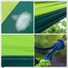 Hammocks Nylon Color Matching Hammock Outdoor Camping Ultra Light Portable Hammock för dubbel person utomhus rekreation Hammock Swing 230923