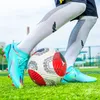 セーフティシューズチルドレンズフットボールシューズ男性用のトップクオルサッカーシューズプロのサッカークリートロートップトップクランポンスニーカードロップ230923