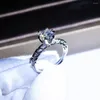 Jewelry Pouches Synthetic Moissanite D-color Goddess's Wedding Dress Girlfriends High-carbon Diamond Ring Finger