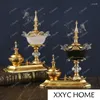 Candle Holders Arabic Incense Burner Two-piece Set Middle Eastern Crystal Spice Jar Home Decoration Party Ornaments