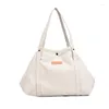 Sacs de soirée Grande capacité Toile Épaule pour femmes Japon et Corée Casual Totes Coton Simple Packages Sacs à main de couleur unie