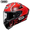 Shoeii X14 93 Marquez Red Ant Helmet Matteブラックフルフェイスオートバイヘルメットオフロードレーシングヘルメット - オリジナルヘルメット237n