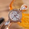 Wristwatches Luxury Fashion Rose Gold Stainless Steel Women Watch Elegent Quartz Wristwatch Simple Small Round Dial Relogio Feminino