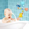 Badespielzeug für Kinder, Wasservergnügungspipeline, Sprühspielzeug, Cartoon-Saugnapf, rotierende Badewanne, Baby-Wasserspiel, Badebad, Duschspielzeug 230923