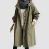 Jaqueta feminina mistura de lã 2023 trench coat para mulheres elegante blusão com capuz jaqueta de inverno solta outwear estilo coreano abrigos para mujeres 230923