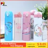 Water Bottles BEEMAN 500/350ML Unicorn Thermos Water Bottle For Girls Stainless Steel Children Cup Insulation Water Bottle Portable Drinkware 230923