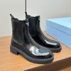 Chelsea Boots Kadın Tasarımcılar Ayakkabı En Kaliteli İnkiye Üçgen Düğmesi Yüksek Elastikiyet Elastik Bant Konforlu Kalın Alt Ayak Bileği Tasarımcı Boot 35-41