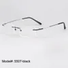 Solglasögon ramar hela- 5507 Hela S 50-stycken Lot Rimless Memory Titanium gångjärn Optiska glasögon.