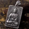 Pendant Necklaces Vintage Silver Plated Buddha Necklace Men's Punk Style Hip Hop Accessories Personality Jewelry Gift