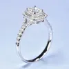 2023 Anelli di marca di moda per le donne top designer S925 anello da donna in argento sterling anello di fidanzamento con diamanti pieni di lusso donna V345H