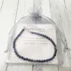 MG0148 HELA NTURAL LAPIS LAZULI ANKLET HANDAMDE STONE KVINNA MALA PEADS ANKLET 4 MM Mini Gemstone Jewelry237T