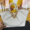 Borsa a pieghe Demelli Cloud Borsa a tracolla portatile monospalla di grande capacità in vera pelle da donna 230915