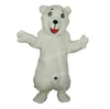 Costumi della mascotte dell'orso polare bianco di Halloween Simulazione Personaggio dei cartoni animati di alta qualità a tema Carnevale Abito per adulti unisex Abito per la festa di Natale