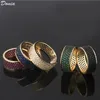 Anello di lusso gioielli Donia moda europea e americana rotonda in rame micro-intarsiato colore zircone pieno designer creativo regalo276c