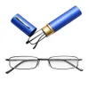 Other Fashion Accessories 1 Pcs Reading Glasses Metal Frame Resin With Tube Case Mini Portable For Women Men Retro Business Eyegla241z