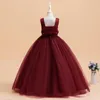 Robes de fille mode robe de soirée Tulle robe de bal de mariage enfants pour les filles à la main fleur princesse 4-14 ans