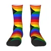 Skarpetki męskie LGBT Progress Pride Flag Flag Sukienka Męskie Women Warm Fashion Gay Crew