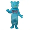 Costume de mascotte d'ours bleu d'Halloween, tenue unisexe de carnaval, taille adulte, fête d'anniversaire de noël, déguisement en plein air, accessoires promotionnels