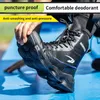 Bottes Haut hommes chaussures de sécurité léger en acier orteil baskets homme travail bottes de sécurité mâle Construction chaussures de travail chaussures de protection 230923