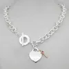 Design Women's silver TF Style Necklace Pendant Chain Necklace S925 Sterling Silver Key heart love egg brand Pendant Charm Ne279M