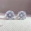 Genuine 14K 585 White Gold Screw Back DF Color 2ctw Test Positive Round Cut Moissanite Diamond Earrings For Women CJ191203295g