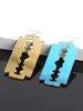 Dangle Earrings FishSheep Trendy Gold Color Acrylic Razor Blade Drop For Women Girls Geometries Cut Out Plastic Earring Gifts