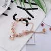 Strand Pink Seashell Jewelry Sweet Glass DIY Koraliki Oryginalna bransoletka Dziewczęta Krab Akcesoria