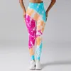 Active Pants Seamless Tie Dye Yoga Leggings Push Up Sport Tights For Women High Waist Gym Compression Stretchy Workout Fitness Clothing