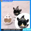 Candle Holders Creative Halloween Cute Ghost Holder Ornaments Utensils White Porcelain Scented Container 2023