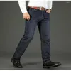 Męskie dżinsy wiosenne i jesienne Business Casual Fashion Stretch Classic Blue Black Denim Pants Marka odzieży