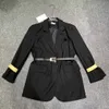 Robe de soirée de marque de styliste, costume professionnel, Blazer Premium à la mode, grande taille, veste de couche de finition pour femmes, ceinture gratuite