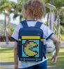 Ins moda kawaii dos desenhos animados led mochila menina menino ombro duplo sacos de papelaria grande capacidade presente aniversário