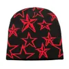 Fem spetsiga stjärna stickade herr- och kvinnors jacquard hattar populära hiphop ullhattar utomhus sporttrender kalla hattar hatare snapback