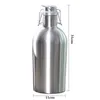 Water Bottles Premium 2L Stainless Steel Bottle Homebrew Beer Growler Secure Swing Top Big Capacity Beer Bottle For Outdoor growler cerveja 230923