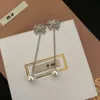 Bowknot naśladowanie Pearl Kolczyki Miumius Designer Luksusowy moda kolczyki Bowknot Idealne na świąteczne prezenty dla dziewcząt