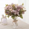 Dried Flowers Rose Artificial Silk Scrapbook Sunflower Christmas Wedding Party Bouquet for Vase Home Valentines Day Decoration 230923