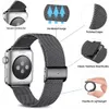 حزام حلقة ميلانز لرجال Apple Watch 9 Band Ultra 2 45mm 49mm 44mm 40 41 ملم سوار من الفولاذ المقاوم للصدأ المعدني 8 7 6 SE 5 Correa