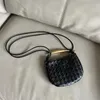 Venetasbottegas petit sac à main sardine foule Mini sac véritable peau de vache tissé guidon en métal demi-lune épaule unique bandoulière Cy