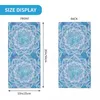 Foulards fleur de vie lotus bandana cou couverture imprimé aquarelle bleu masque écharpe multi-usage bandeau course unisexe adulte coupe-vent