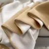 Luxury Plaid filt Brand Cashmere Blend Sofa Cover Wool Air-Condition Tupplur Shawl Fleece Sticked Throw Filtar 135*175cm 53*69 tum