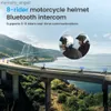 Walkie Talkie Gearelec GX8 Motorcykel Intercom Helmet 8 Rider Bluetooth Headset Högtalare 1,5 km Moto Communicator Music Sharing FM Interphone HKD230925