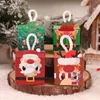 Emballage cadeau Santa Bonhomme de neige Boîtes de bonbons de Noël Joyeux décor pour la maison 2023 Noël Cadeaux de Noël Boîte Navidad Année Sacs d'emballage