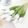 Decorative Flowers 3pcs High End Touch Moisturizing Tulip Artificial For Home Decoration Cake Pography And Scenery