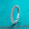 Hurtownia niestandardowa 925 STRINLING srebrna vvs d moissanite eternity weselna obiecuje obiecaj Diamond Fine Biżuter