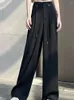 Pantaloni da donna Grigio Y2k Vintage Gamba Larga Donna Chiffon Elegante Stile Coreano Pantaloni Etero Femminile A Vita Alta Casual Moda 2023