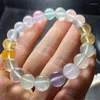 Strand Natural Macaron Quartz Bracelet Gemstone Round Bead Crystal Healing Jewelry Gift 1PC 10MM