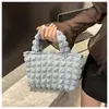 Sac à main matelassé à bulles pour femmes coréennes, sac de Shopping décontracté, Style paresseux, fourre-tout Portable, sac de rangement de collations, sacs suspendus pour poussette de bébé