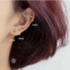 Fashion Dumbbell Women Lady Earrings Designer Silver Gold Love Earrings Wedding Promise Engagement Earring Gift Never Fade shaped shower without picking